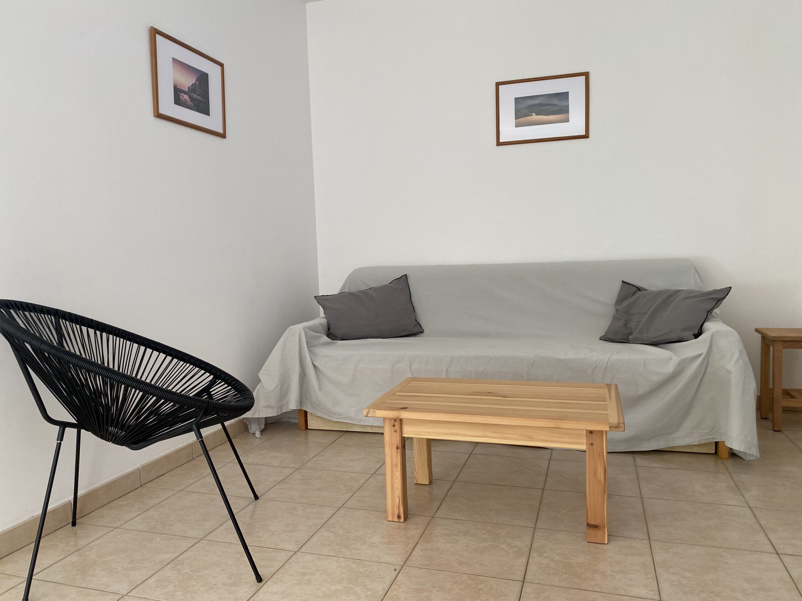 Salon actuel des Villas Clos Grégoire à Patrimonio